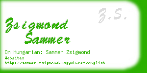 zsigmond sammer business card